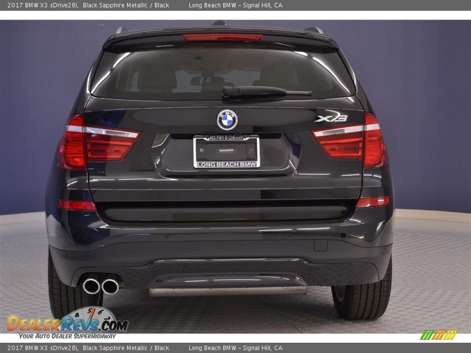2017 BMW X3 sDrive28i Black Sapphire Metallic / Black Photo #5