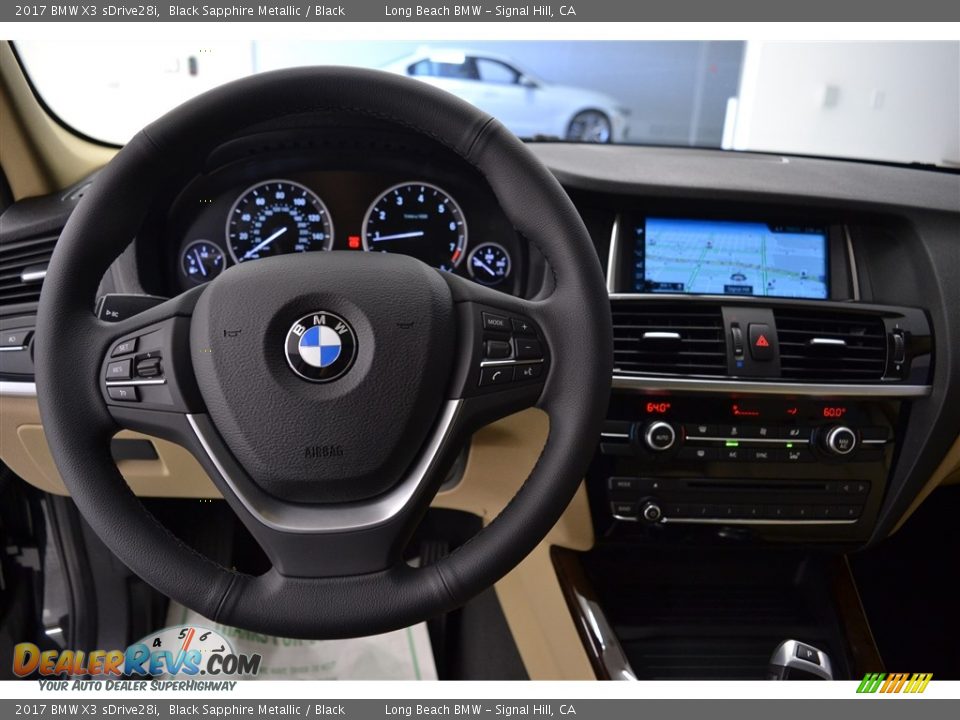 2017 BMW X3 sDrive28i Black Sapphire Metallic / Black Photo #14