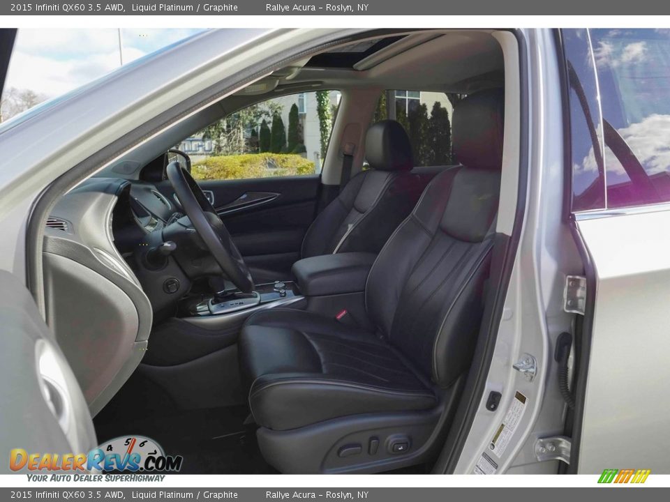 2015 Infiniti QX60 3.5 AWD Liquid Platinum / Graphite Photo #9