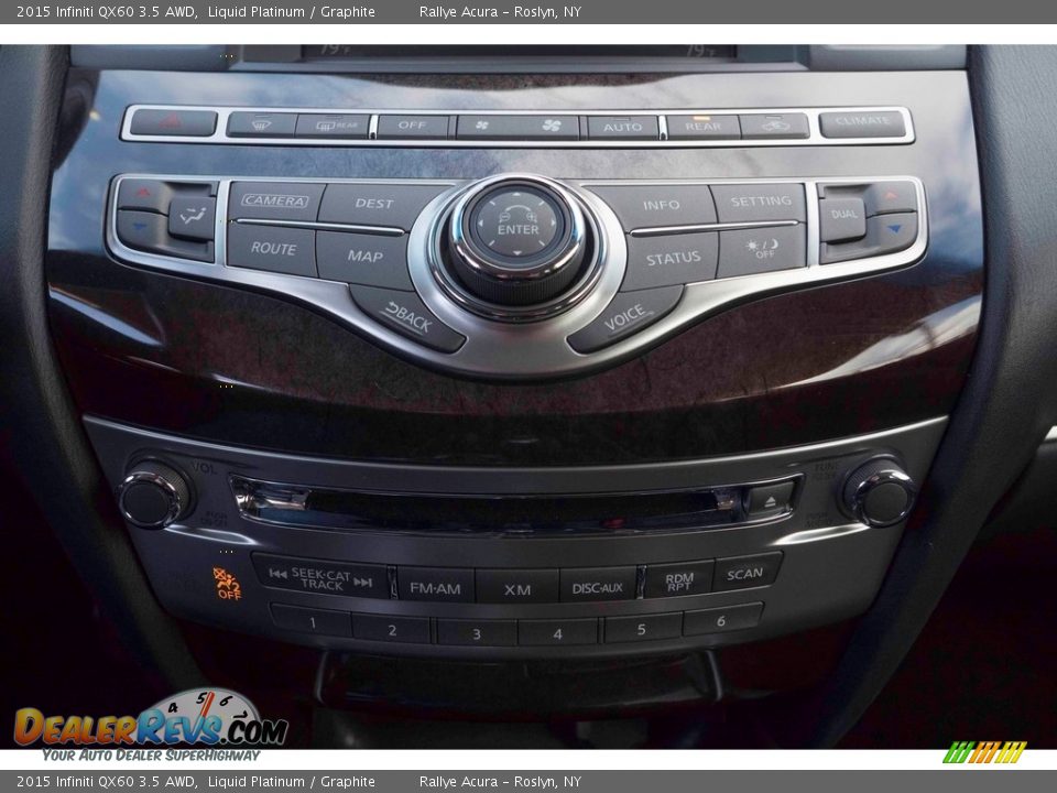 2015 Infiniti QX60 3.5 AWD Liquid Platinum / Graphite Photo #14