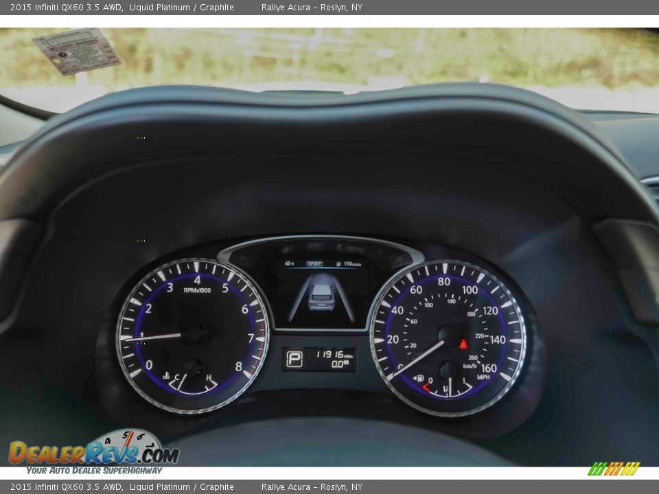 2015 Infiniti QX60 3.5 AWD Liquid Platinum / Graphite Photo #21