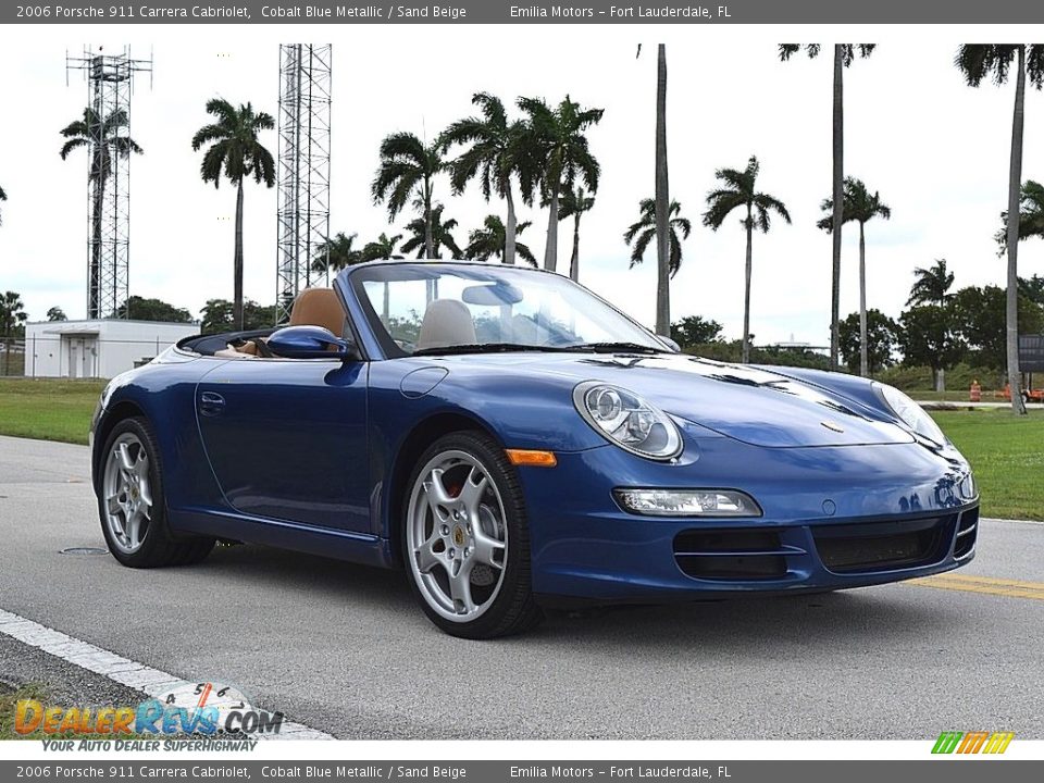 2006 Porsche 911 Carrera Cabriolet Cobalt Blue Metallic / Sand Beige Photo #1