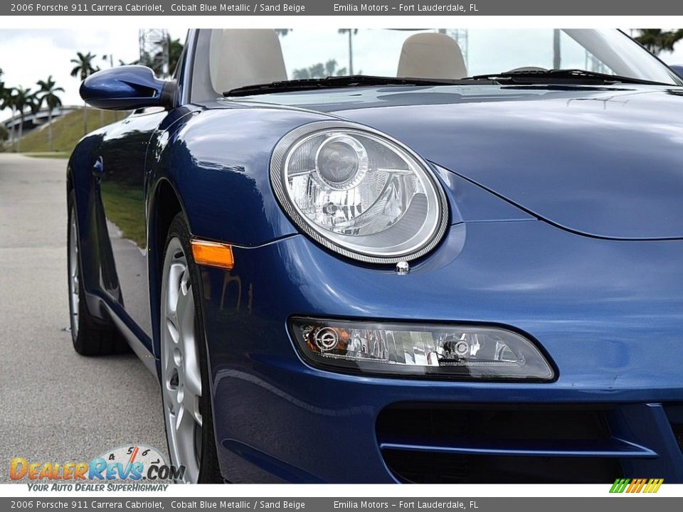 2006 Porsche 911 Carrera Cabriolet Cobalt Blue Metallic / Sand Beige Photo #5