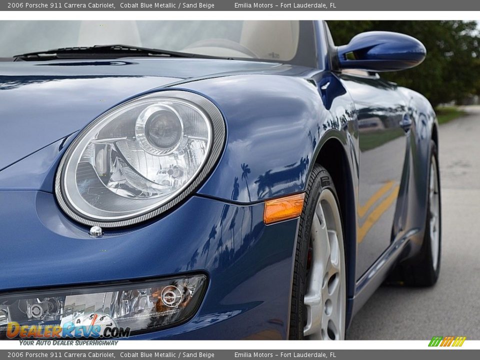 2006 Porsche 911 Carrera Cabriolet Cobalt Blue Metallic / Sand Beige Photo #6