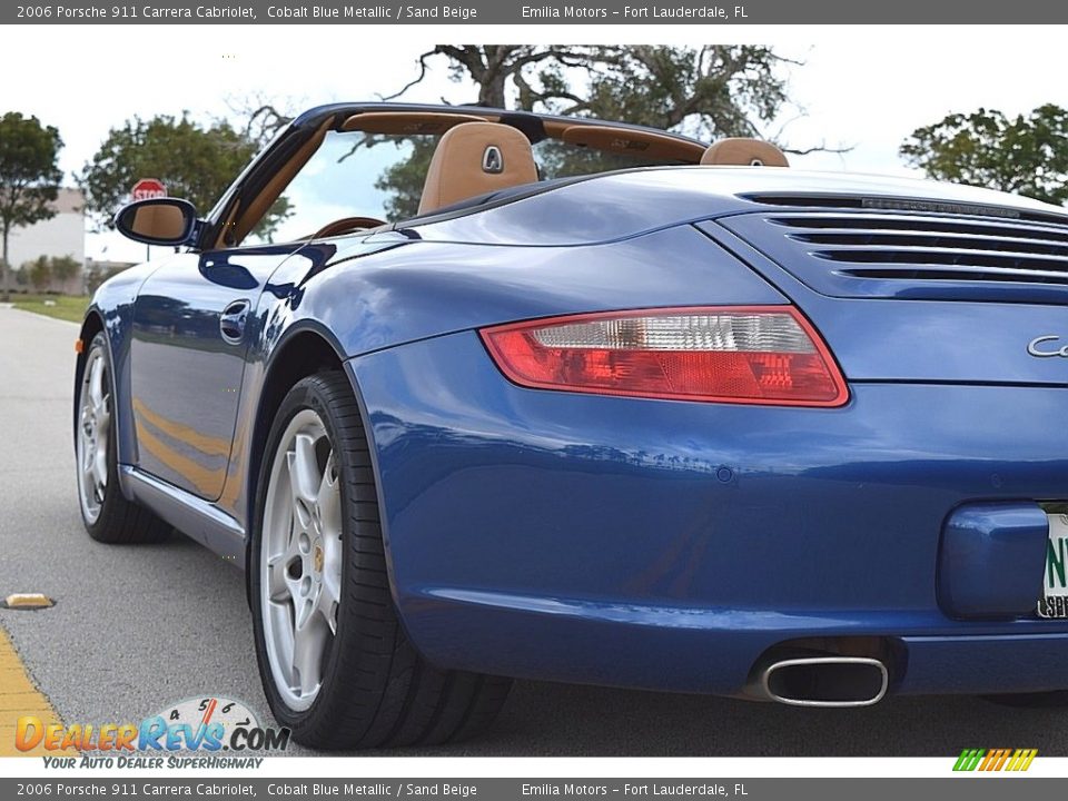 2006 Porsche 911 Carrera Cabriolet Cobalt Blue Metallic / Sand Beige Photo #8
