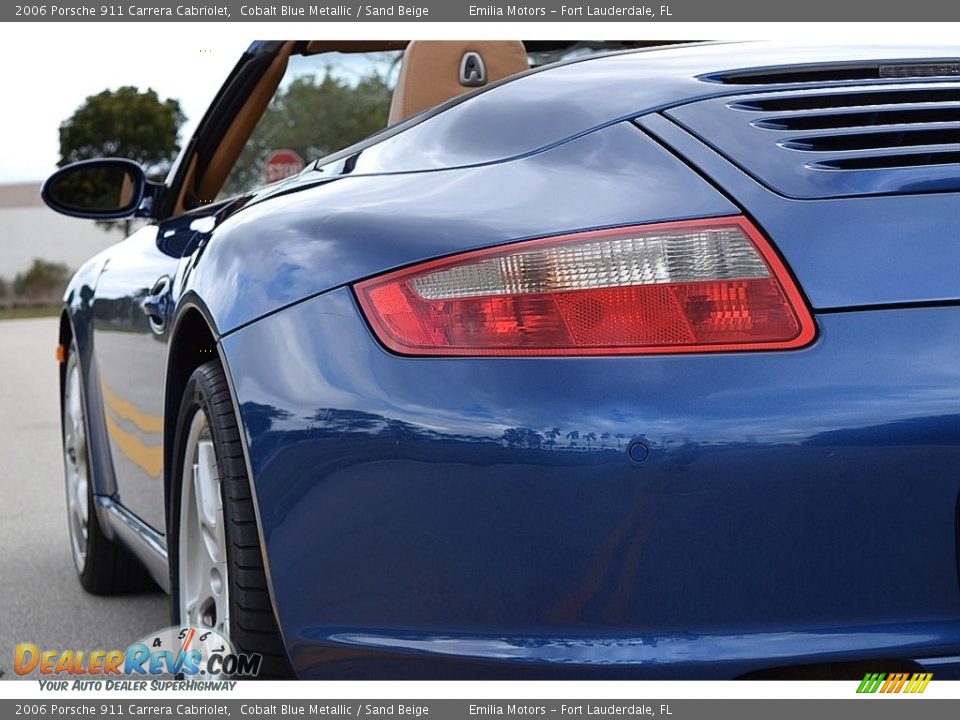 2006 Porsche 911 Carrera Cabriolet Cobalt Blue Metallic / Sand Beige Photo #9