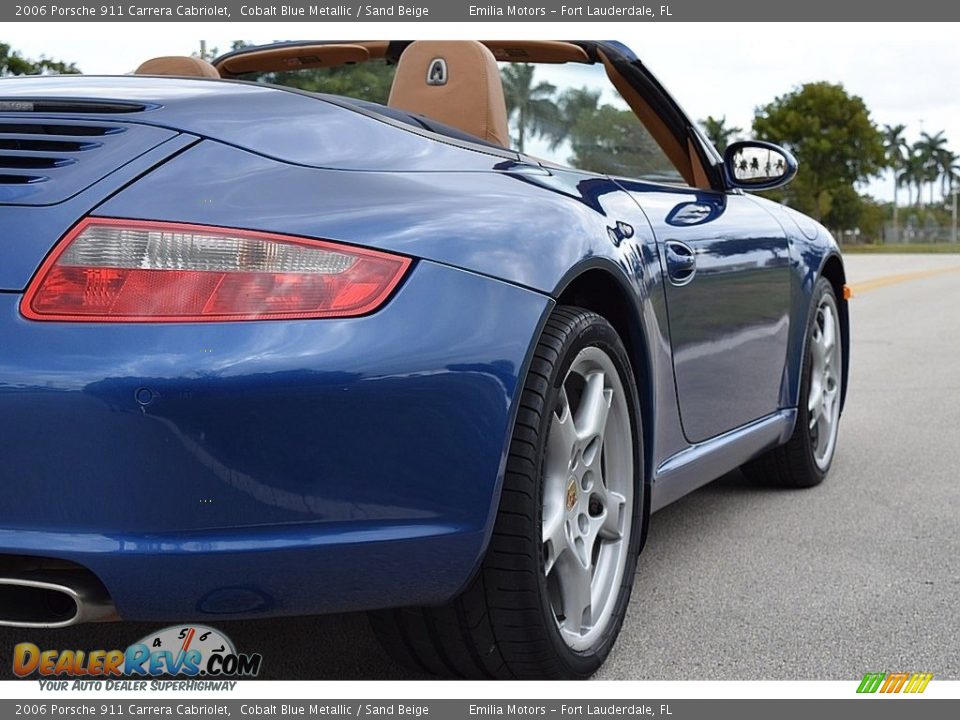 2006 Porsche 911 Carrera Cabriolet Cobalt Blue Metallic / Sand Beige Photo #11