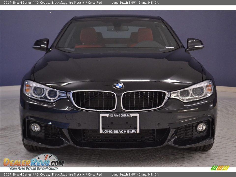 2017 BMW 4 Series 440i Coupe Black Sapphire Metallic / Coral Red Photo #2