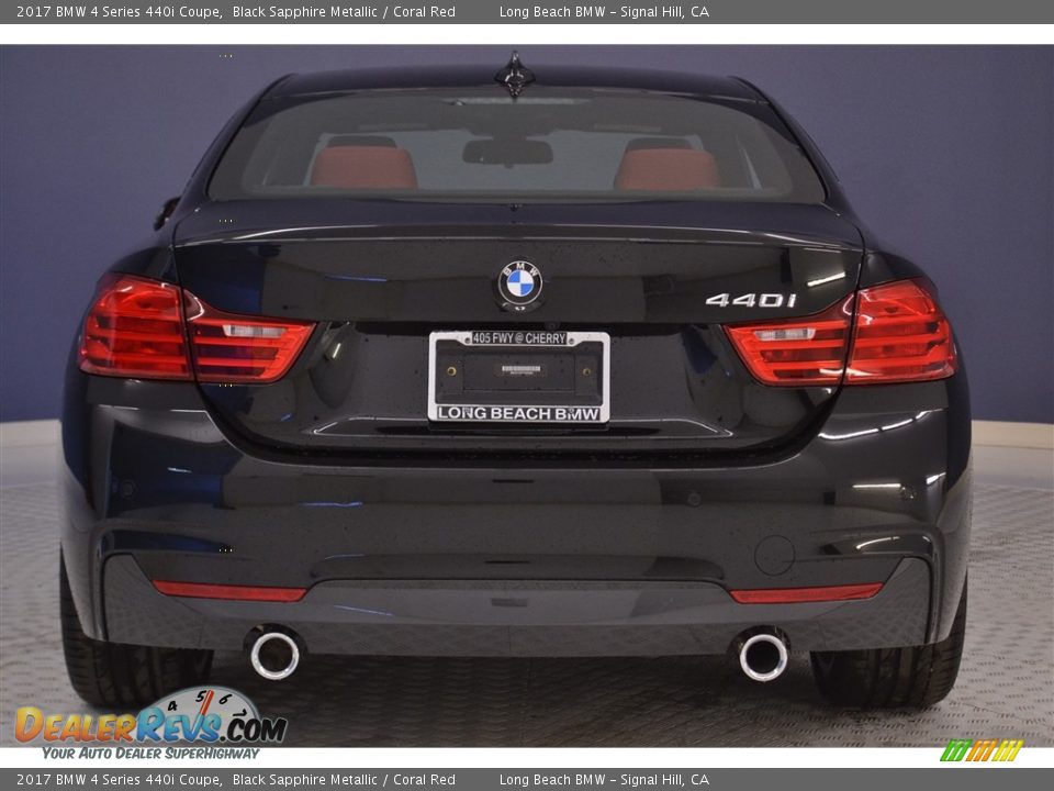 2017 BMW 4 Series 440i Coupe Black Sapphire Metallic / Coral Red Photo #5