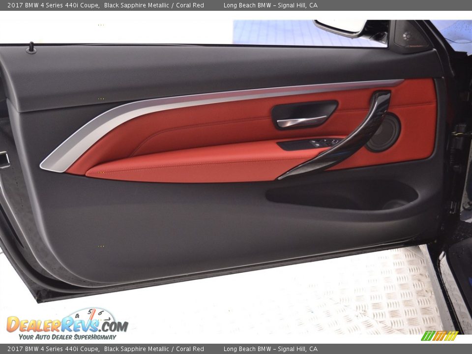 2017 BMW 4 Series 440i Coupe Black Sapphire Metallic / Coral Red Photo #11