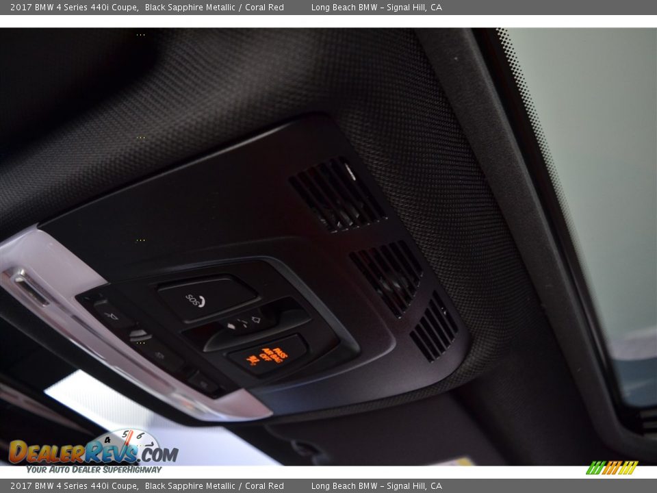 2017 BMW 4 Series 440i Coupe Black Sapphire Metallic / Coral Red Photo #13