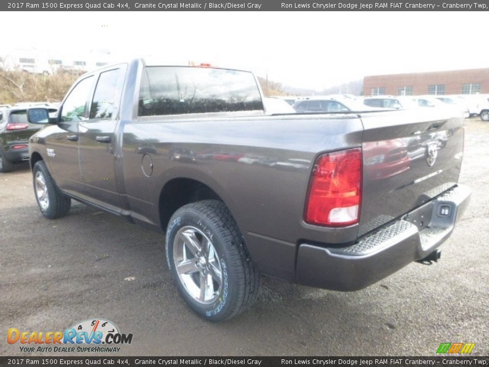 2017 Ram 1500 Express Quad Cab 4x4 Granite Crystal Metallic / Black/Diesel Gray Photo #6