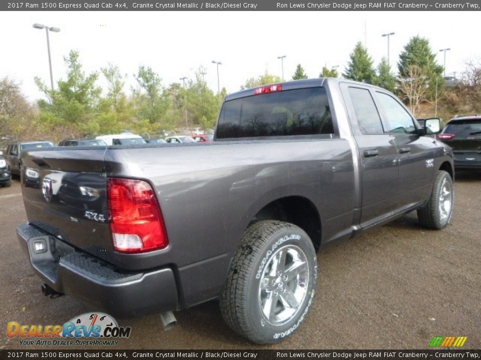 2017 Ram 1500 Express Quad Cab 4x4 Granite Crystal Metallic / Black/Diesel Gray Photo #8