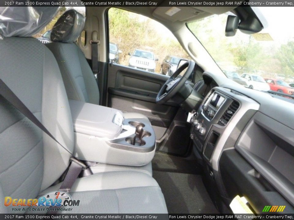 2017 Ram 1500 Express Quad Cab 4x4 Granite Crystal Metallic / Black/Diesel Gray Photo #10