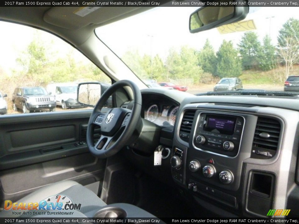 2017 Ram 1500 Express Quad Cab 4x4 Granite Crystal Metallic / Black/Diesel Gray Photo #11