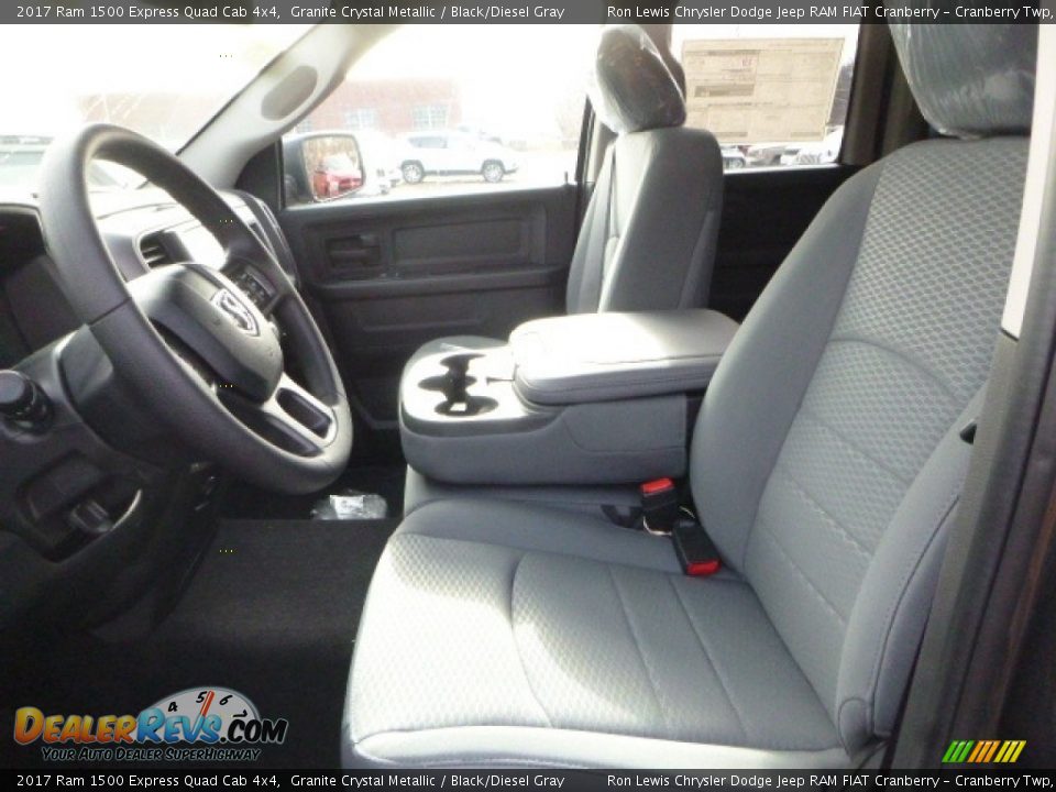 2017 Ram 1500 Express Quad Cab 4x4 Granite Crystal Metallic / Black/Diesel Gray Photo #14