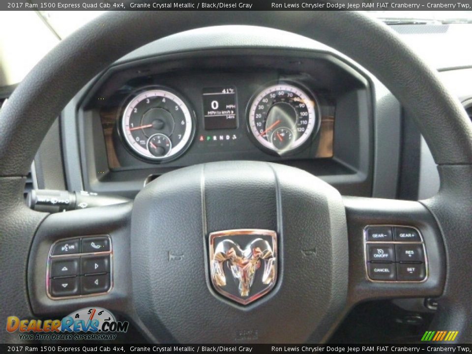 2017 Ram 1500 Express Quad Cab 4x4 Granite Crystal Metallic / Black/Diesel Gray Photo #19