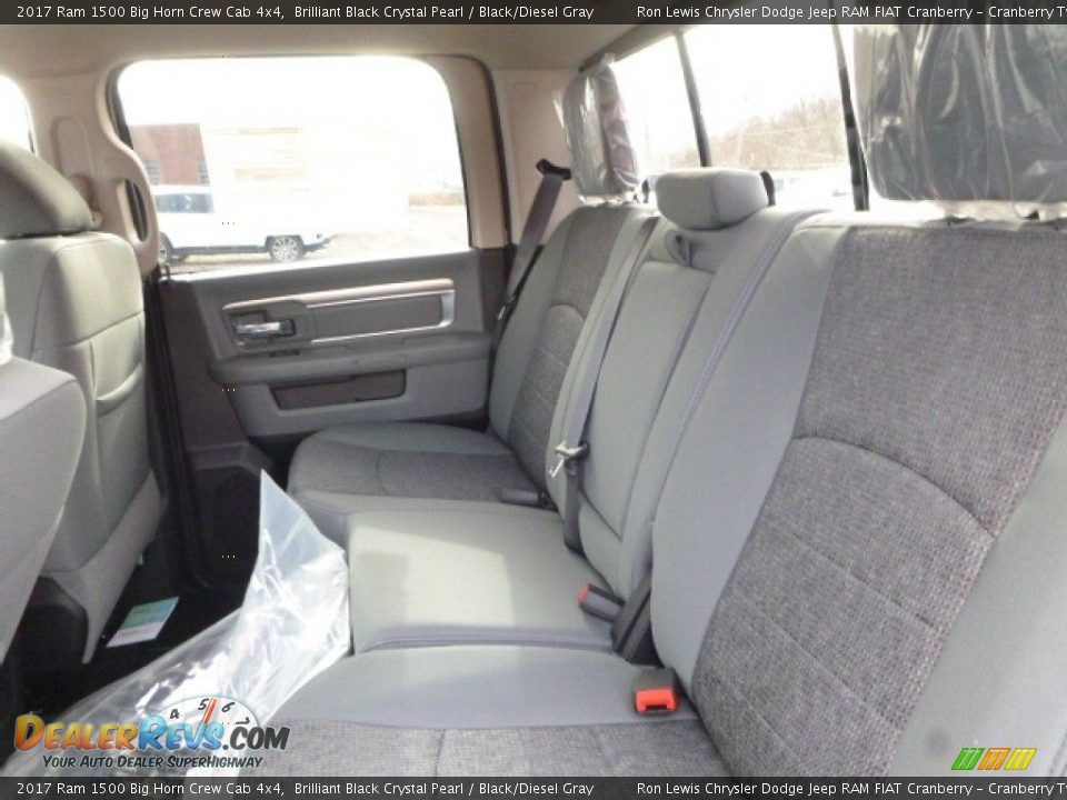 2017 Ram 1500 Big Horn Crew Cab 4x4 Brilliant Black Crystal Pearl / Black/Diesel Gray Photo #5