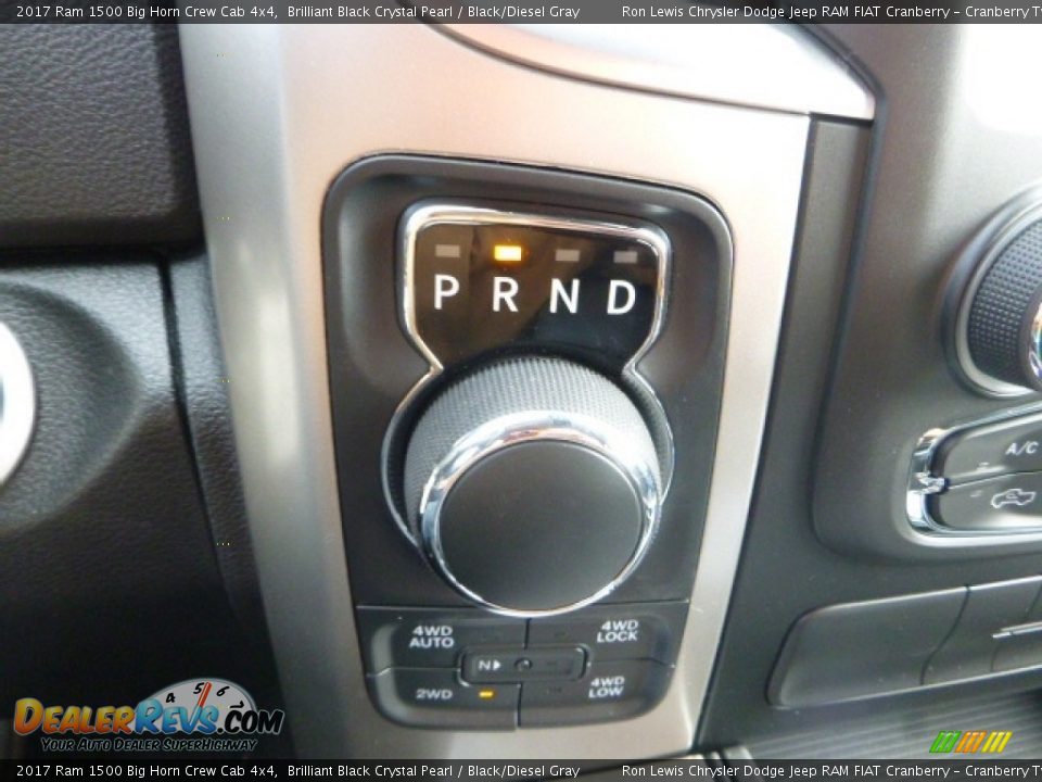 2017 Ram 1500 Big Horn Crew Cab 4x4 Brilliant Black Crystal Pearl / Black/Diesel Gray Photo #19