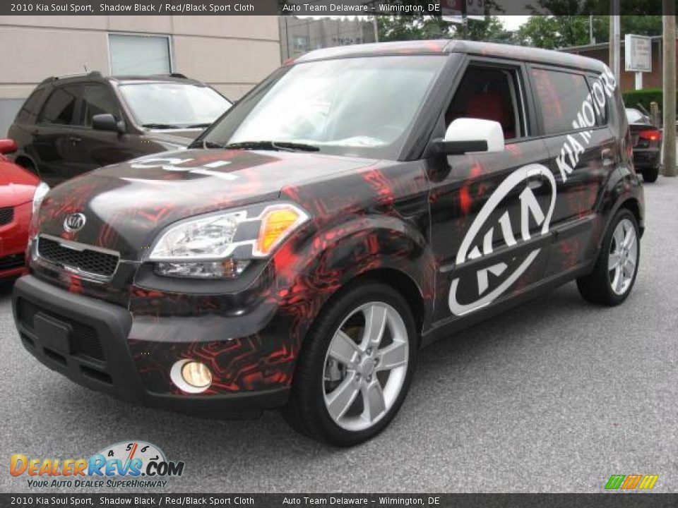 2010 Kia Soul Sport Shadow Black / Red/Black Sport Cloth Photo #2
