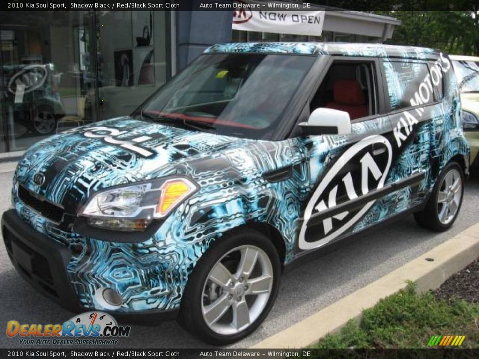 2010 Kia Soul Sport Shadow Black / Red/Black Sport Cloth Photo #1