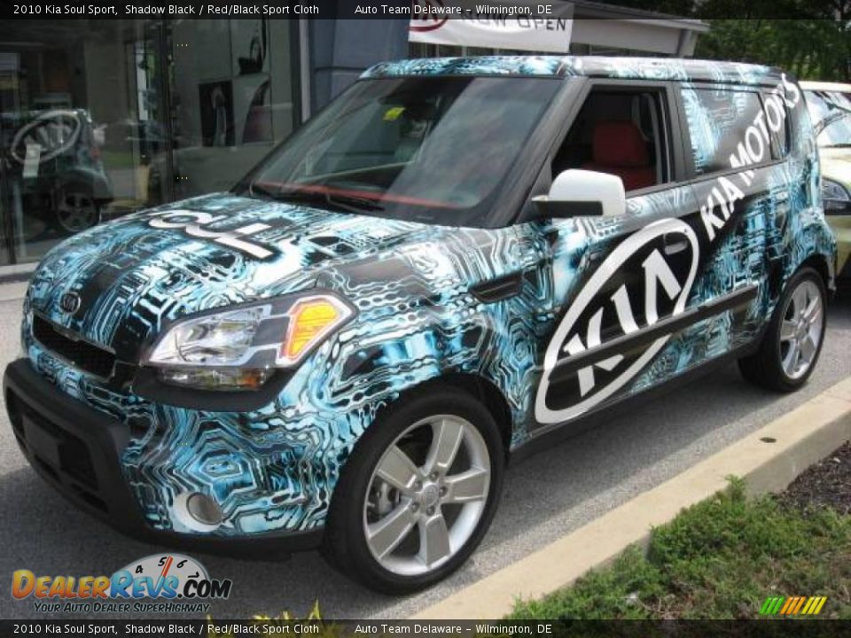2010 Kia Soul Sport Shadow Black / Red/Black Sport Cloth Photo #2