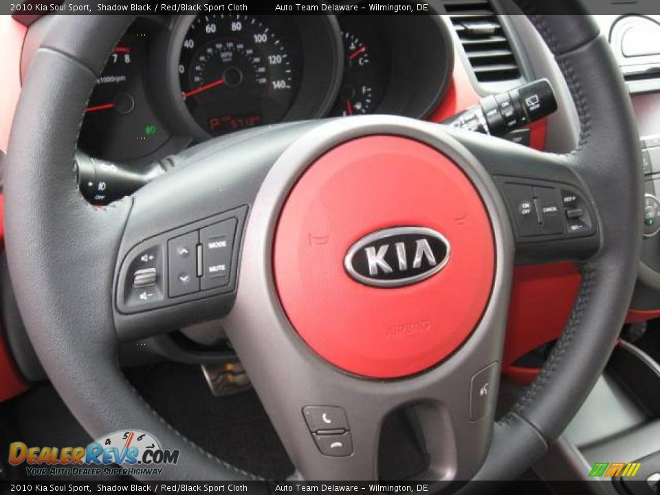 2010 Kia Soul Sport Shadow Black / Red/Black Sport Cloth Photo #19