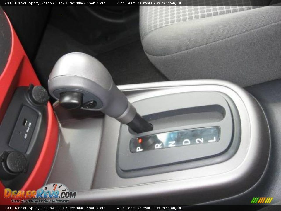 2010 Kia Soul Sport Shadow Black / Red/Black Sport Cloth Photo #27