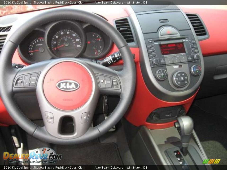 2010 Kia Soul Sport Shadow Black / Red/Black Sport Cloth Photo #18