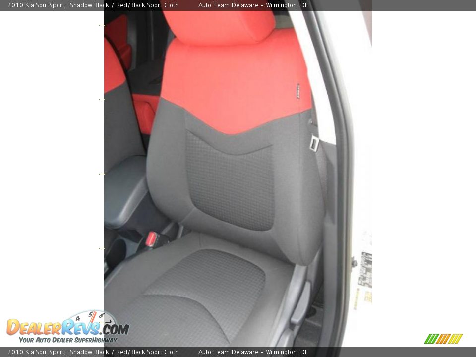 2010 Kia Soul Sport Shadow Black / Red/Black Sport Cloth Photo #19