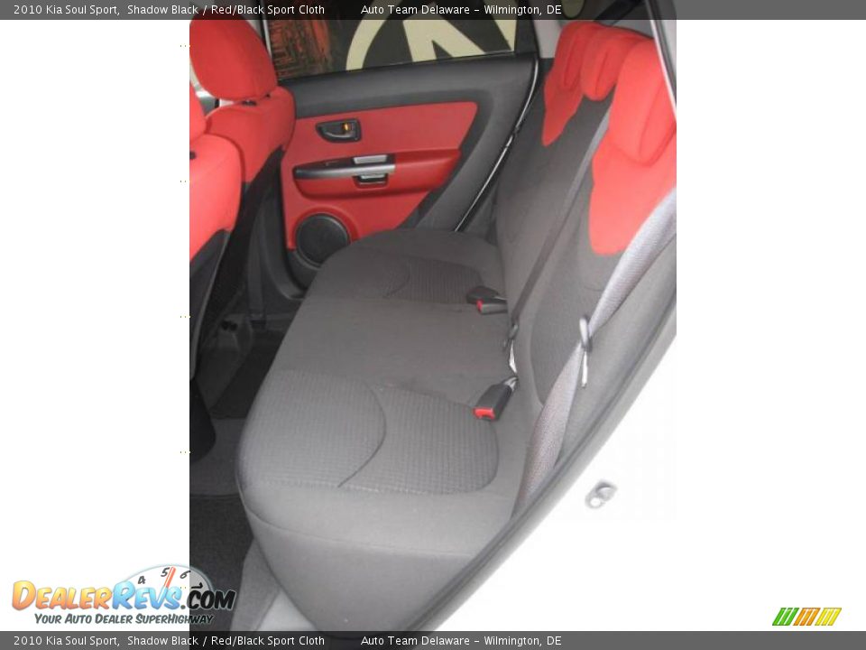 2010 Kia Soul Sport Shadow Black / Red/Black Sport Cloth Photo #32