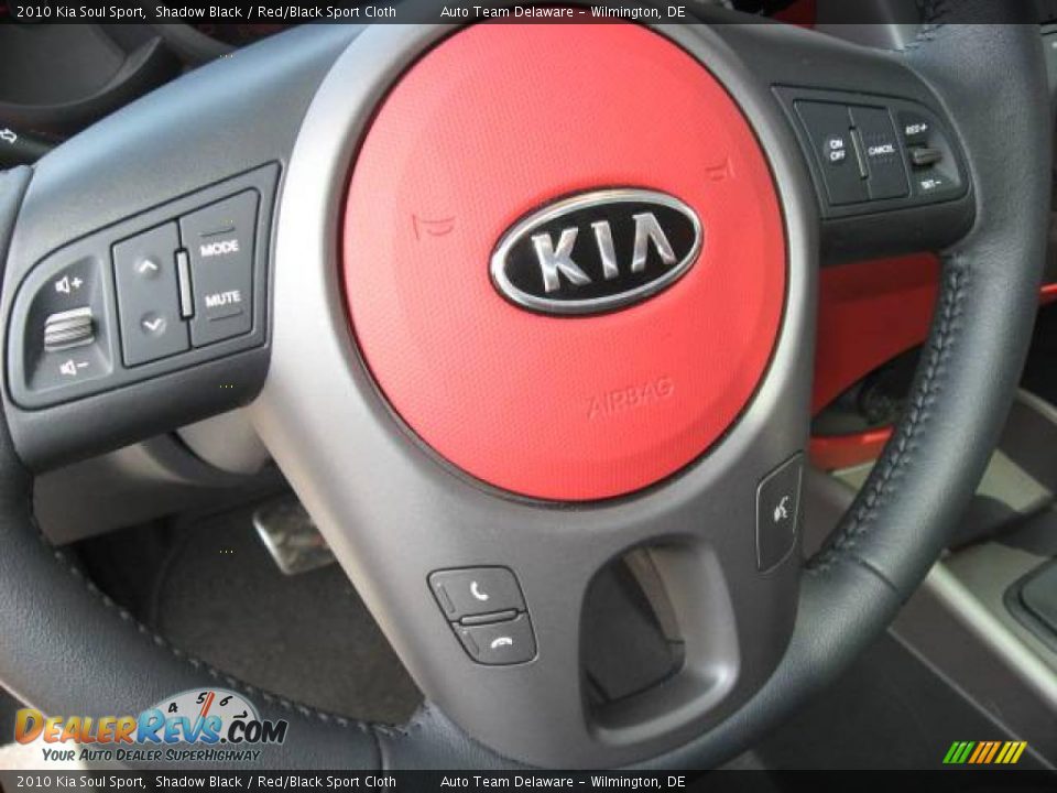 2010 Kia Soul Sport Shadow Black / Red/Black Sport Cloth Photo #20