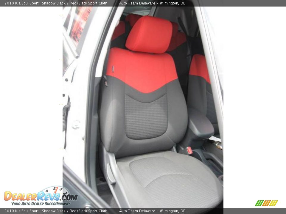 2010 Kia Soul Sport Shadow Black / Red/Black Sport Cloth Photo #34