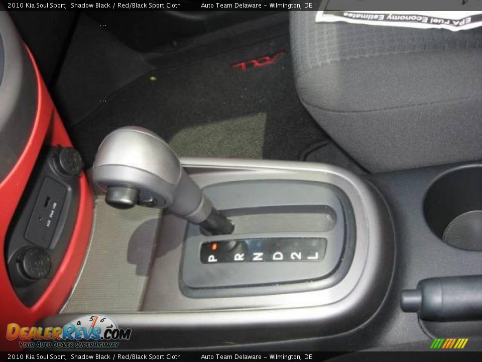 2010 Kia Soul Sport Shadow Black / Red/Black Sport Cloth Photo #27
