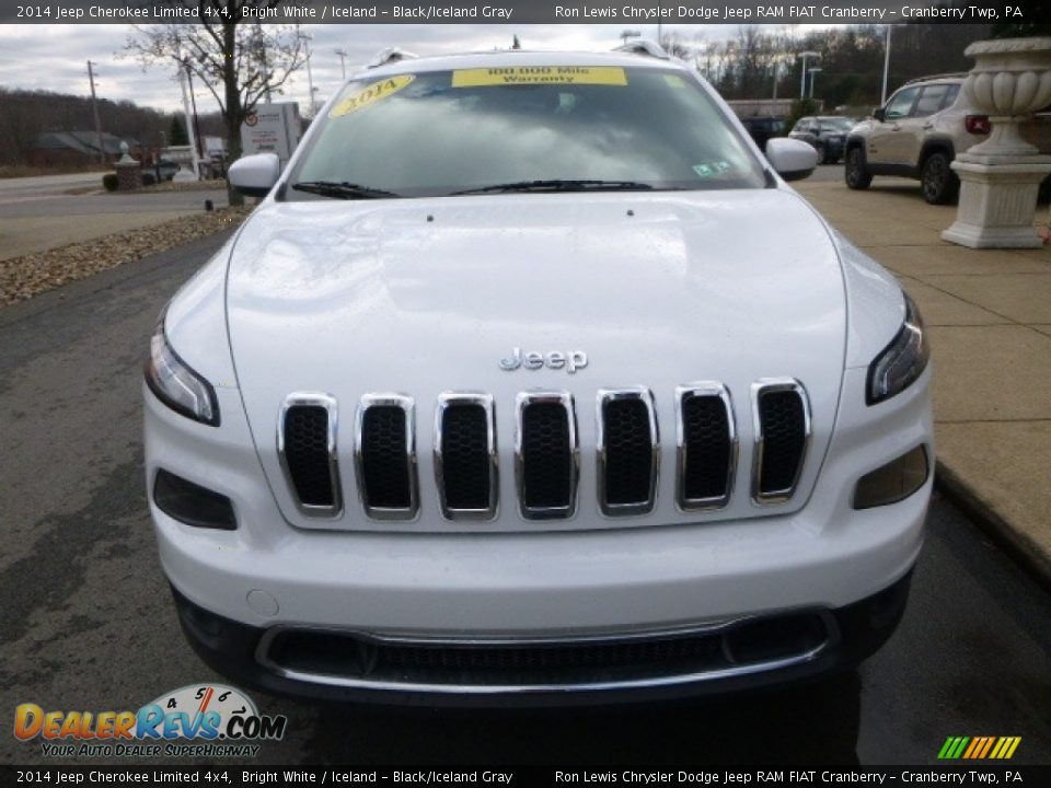 2014 Jeep Cherokee Limited 4x4 Bright White / Iceland - Black/Iceland Gray Photo #8