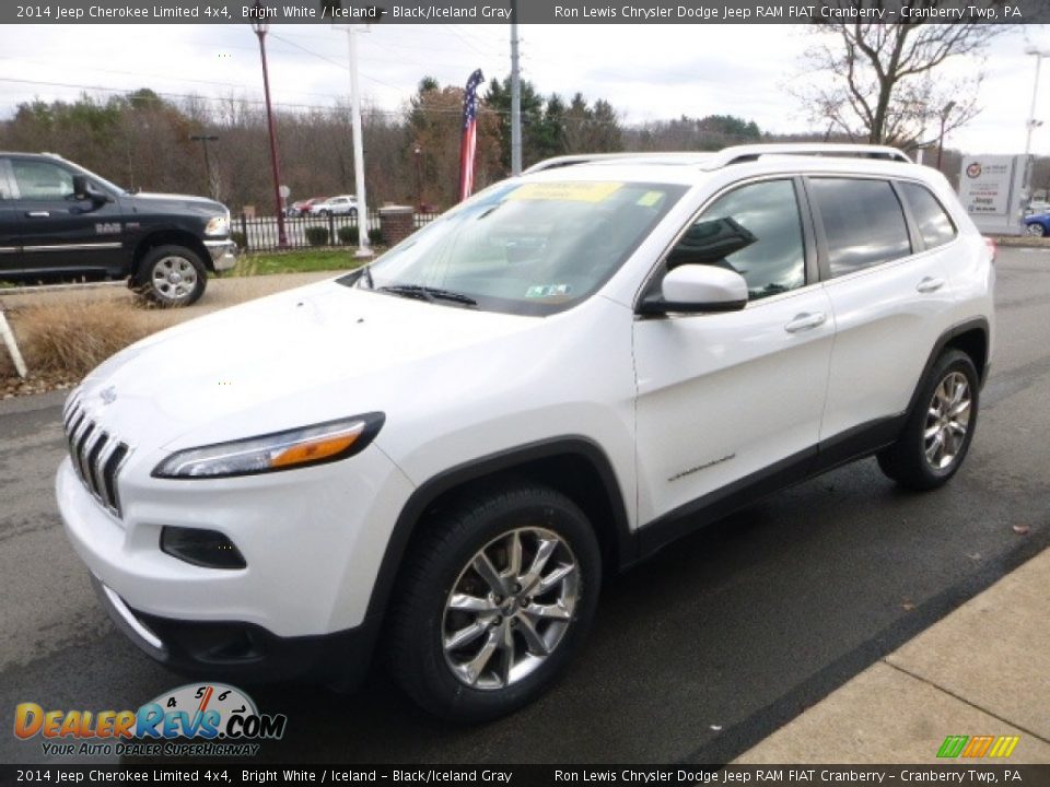 2014 Jeep Cherokee Limited 4x4 Bright White / Iceland - Black/Iceland Gray Photo #9