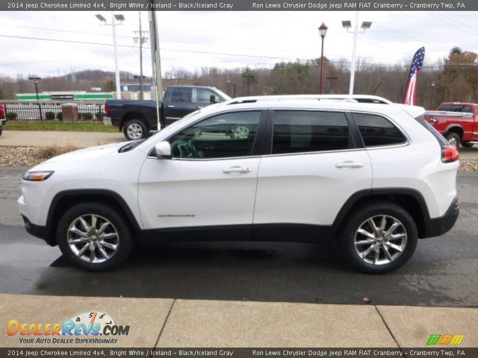 2014 Jeep Cherokee Limited 4x4 Bright White / Iceland - Black/Iceland Gray Photo #10