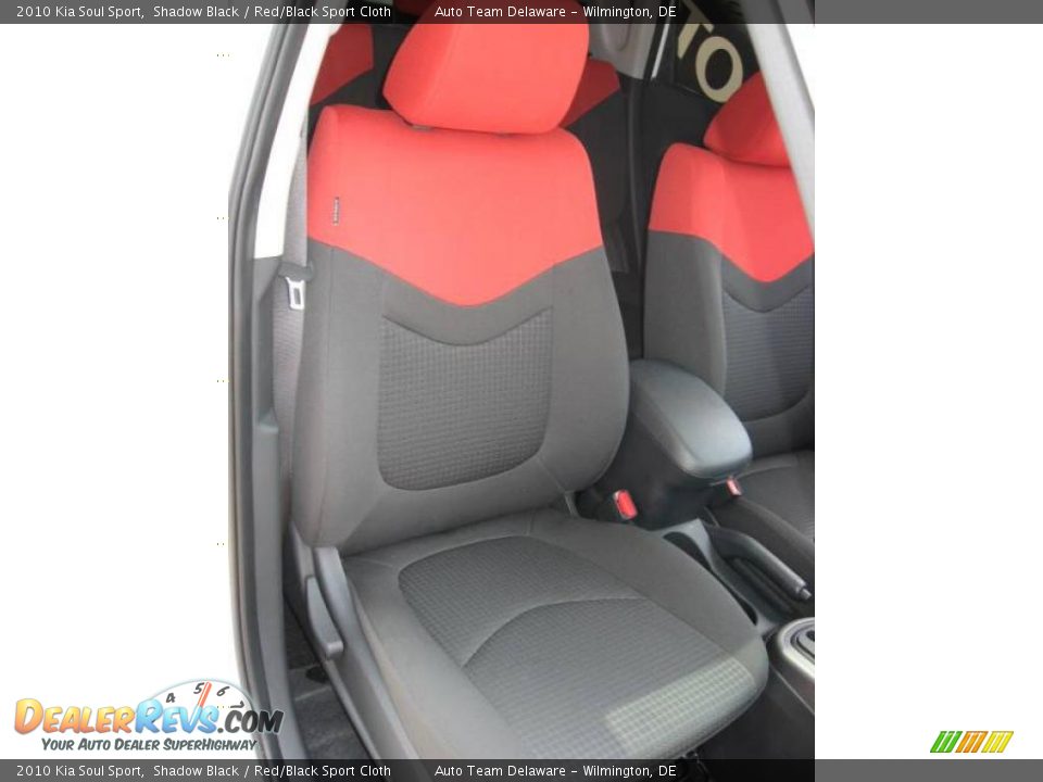 2010 Kia Soul Sport Shadow Black / Red/Black Sport Cloth Photo #33