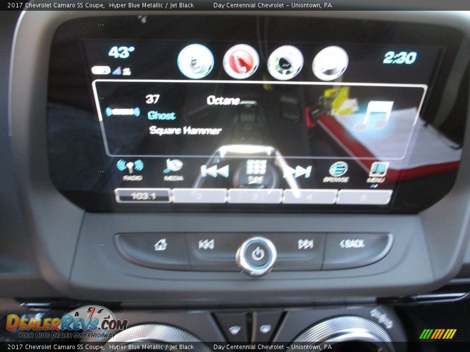 2017 Chevrolet Camaro SS Coupe Hyper Blue Metallic / Jet Black Photo #16