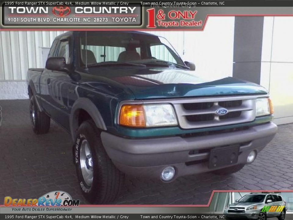 1995 Ford Ranger STX SuperCab 4x4 Medium Willow Metallic / Grey Photo #1