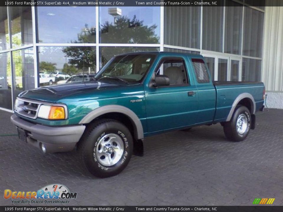 1995 Ford Ranger STX SuperCab 4x4 Medium Willow Metallic / Grey Photo #3