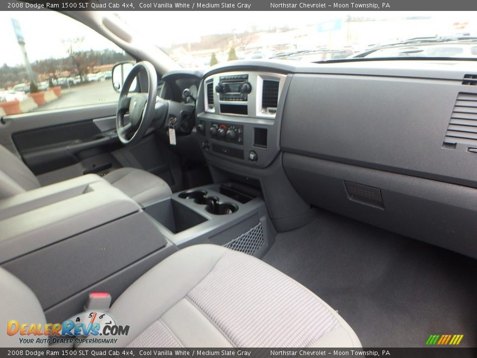 2008 Dodge Ram 1500 SLT Quad Cab 4x4 Cool Vanilla White / Medium Slate Gray Photo #15