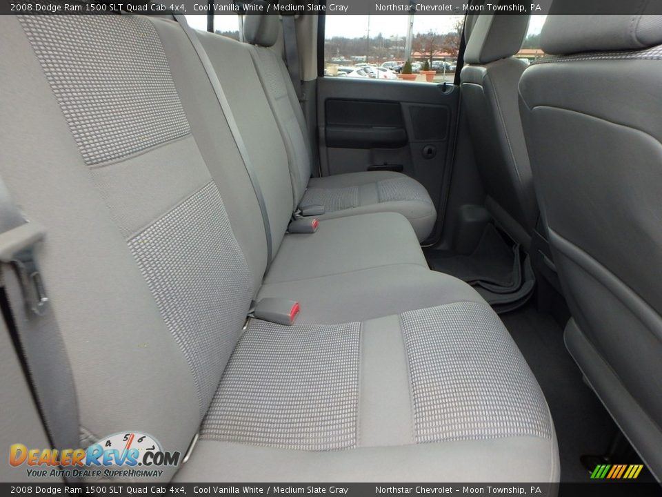 2008 Dodge Ram 1500 SLT Quad Cab 4x4 Cool Vanilla White / Medium Slate Gray Photo #17