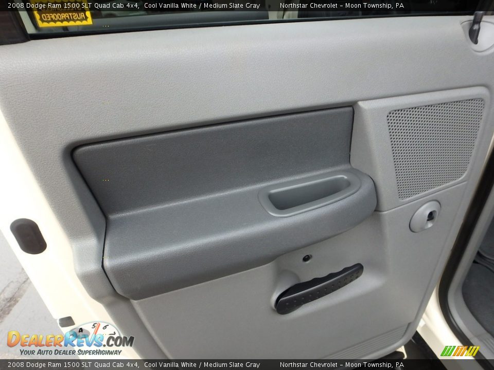 2008 Dodge Ram 1500 SLT Quad Cab 4x4 Cool Vanilla White / Medium Slate Gray Photo #22