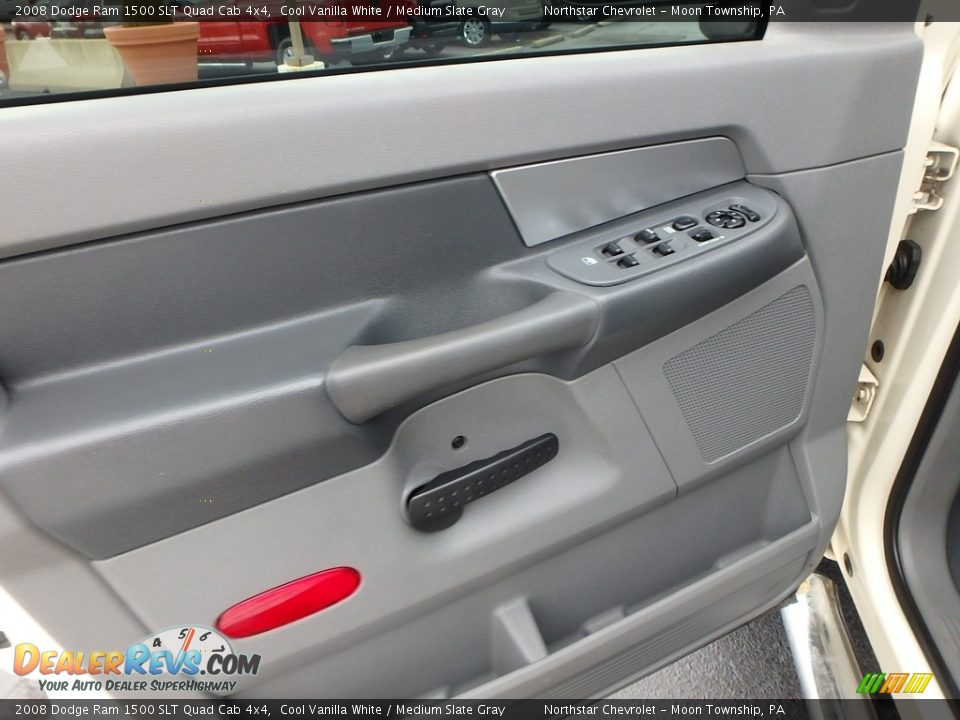 2008 Dodge Ram 1500 SLT Quad Cab 4x4 Cool Vanilla White / Medium Slate Gray Photo #23