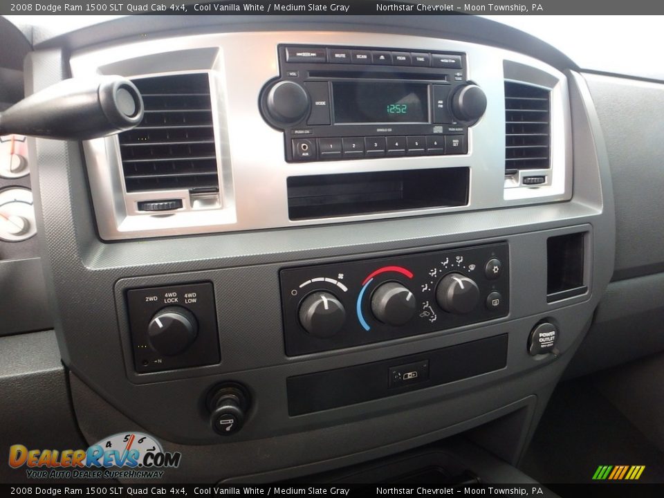 2008 Dodge Ram 1500 SLT Quad Cab 4x4 Cool Vanilla White / Medium Slate Gray Photo #28