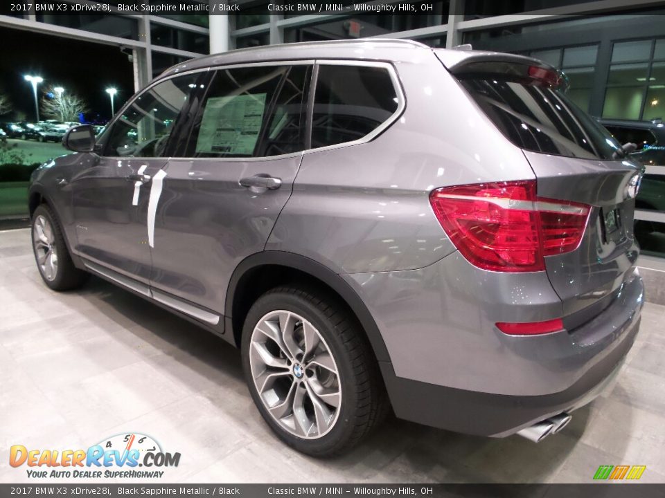 2017 BMW X3 xDrive28i Black Sapphire Metallic / Black Photo #2