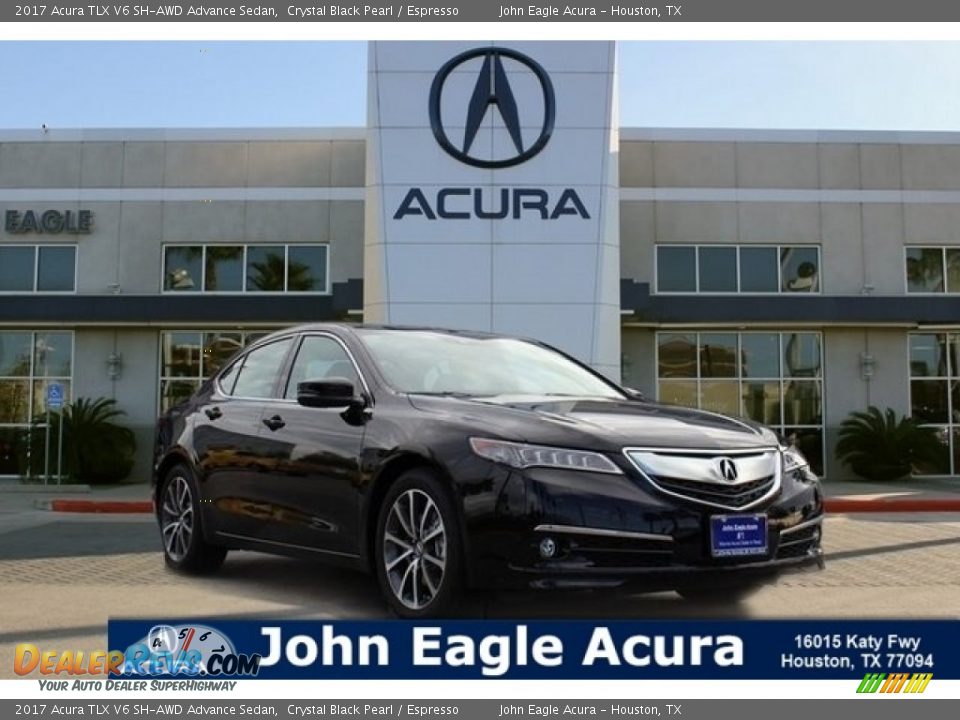 2017 Acura TLX V6 SH-AWD Advance Sedan Crystal Black Pearl / Espresso Photo #1