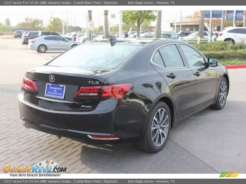 2017 Acura TLX V6 SH-AWD Advance Sedan Crystal Black Pearl / Espresso Photo #7