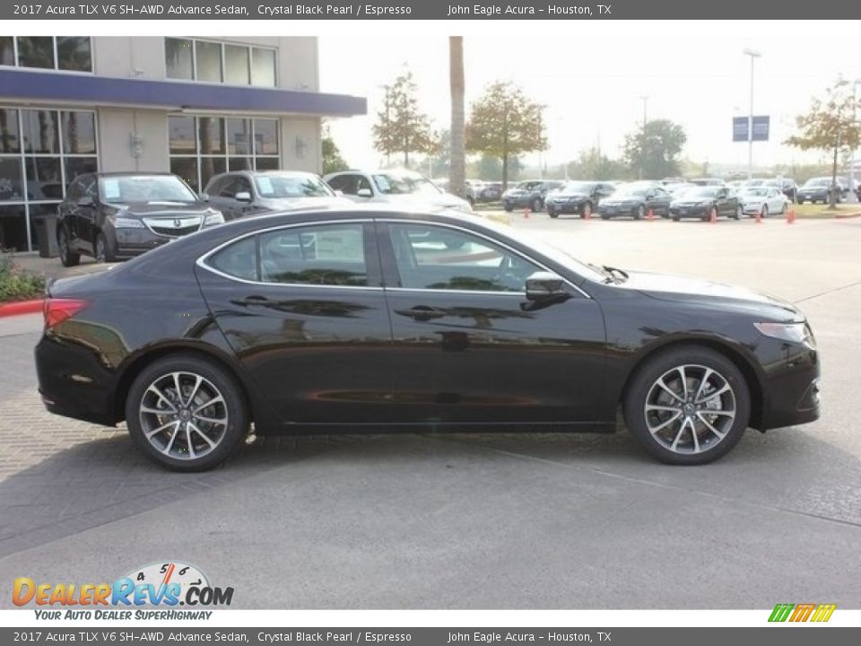 2017 Acura TLX V6 SH-AWD Advance Sedan Crystal Black Pearl / Espresso Photo #8